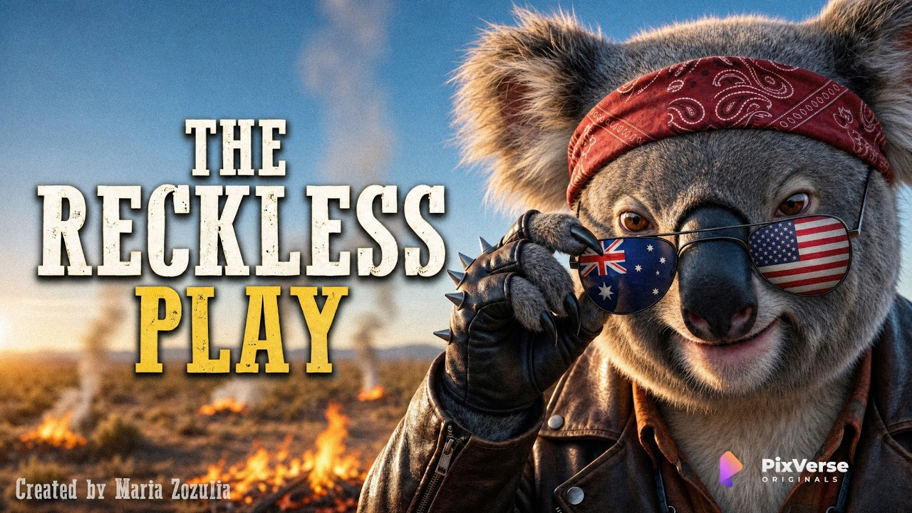 Коала в бандане на постере The Reckless Play